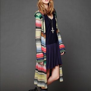 ASO Celeb Free People Serape Cardigan Striped Long
